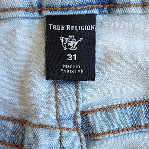 True Religion Geno Relaxed Slim Jeans Light Wash Men's Size 31 x 33 - Picture 7 of 16